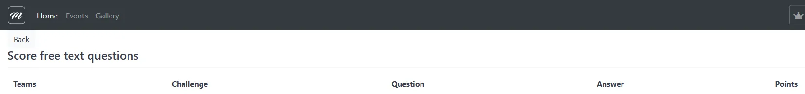Score responses view for manually scoring photo and free-text submissions