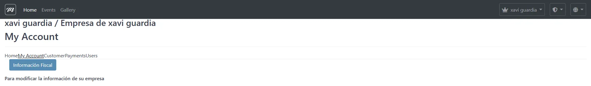 My Account tab with Tax Information button
