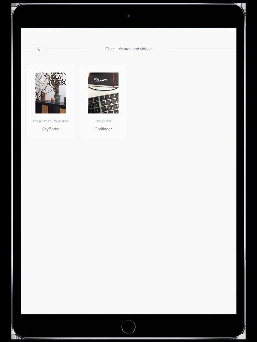 Staff scoring interface with slider for photo submissions